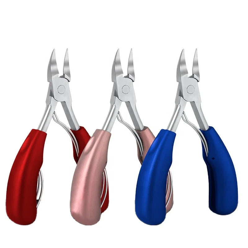 Professional Double Spring Nail Clippers ABS Handle Heavy Duty Stainless Steel Toenail Cuticle Clippers Pedicure Fingers Ingrown MegaBDM