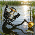 [Germany Stock] ROOBLINOS HEG 5.2:1 Nylon Spinning Reel Left Hand for Carp Trout Fishing-Stream Ocean Saltwater Use 230g