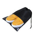 Custom Non-woven Drawstring Shoes Dust Bag With PVC Window Shoe Packaging Bag