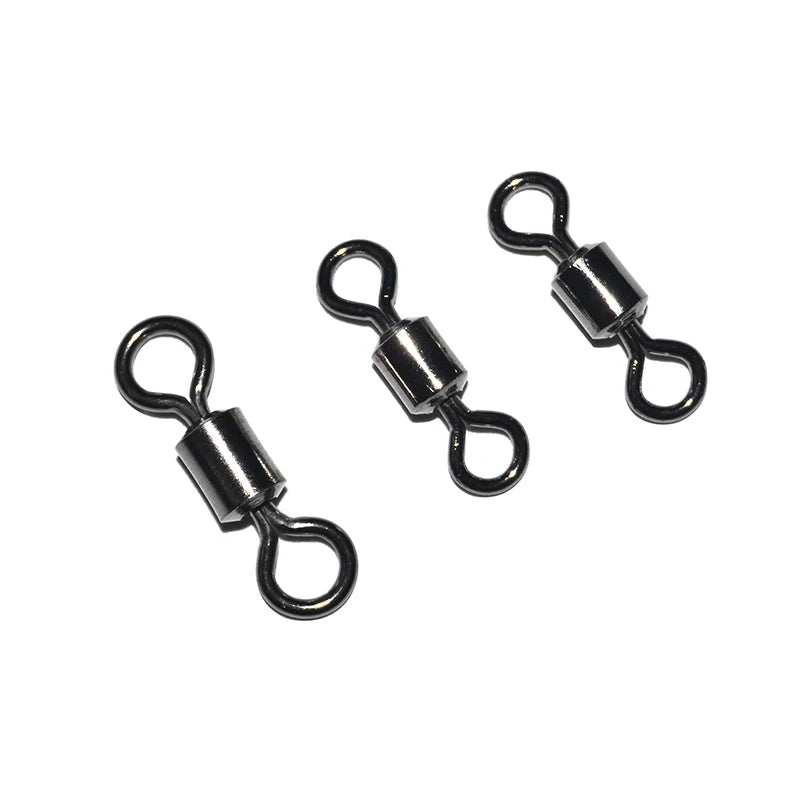 500pcs/bag High Strength Rolling Swivel Ball Bearing Fishing Swivels Connector Premium Swivels & Snaps