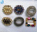 Fashion Design Metal Shoes Buckle Removable Heart Shape Square Crystal Pearl Accessories for Women Heel Decoration