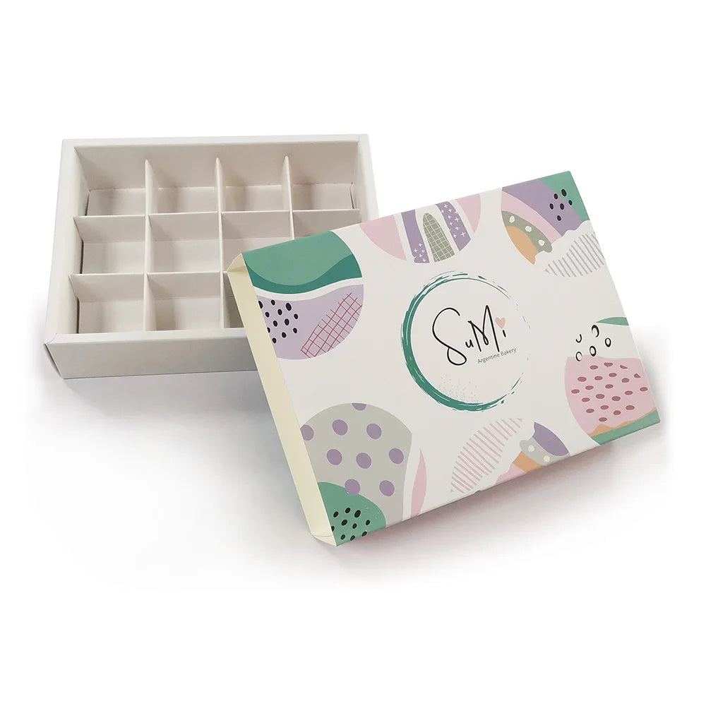 Cardboard Corrugated Customized Macaron Cookies Snacks Candy Drawer Gift Box with Dividers