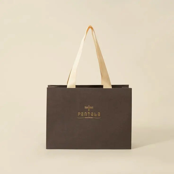 Custom Paper Gift Bag Wrapped with Ribbon Handle pink Shopping Luxury Paper Bag with Your Own logo