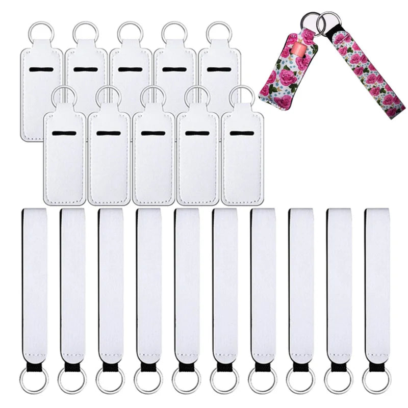 2023 Diy Design Printable Neoprene Wrist Lanyard Keychain Holder Sublimation Wristlet Keychain