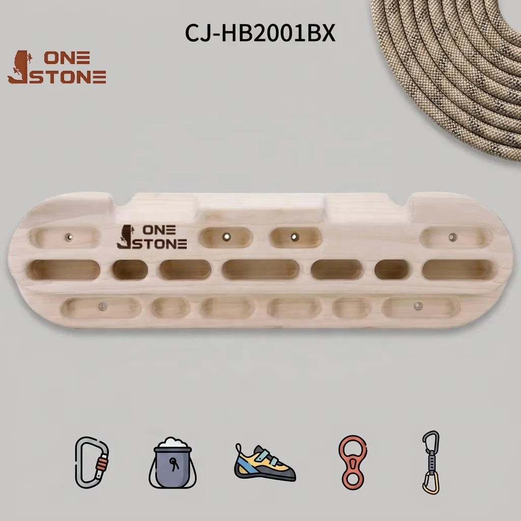 Natural Hangboard for Rock Climbing with Belay Glasses and Climbing Brush Sports & Entertainment Product MegaBDM