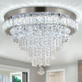 Contemporary Luxury K9 Crystal Flush Mount Ceiling Light Modern Pendant for Bathrooms 6000K Color Temperature Available Middle