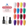 Hema Free Soak Off UV Gel Private Label Self Leveling Rainbow Rubber Base Gel Nail Polish Wholesales Acid Free UV Gel Polish