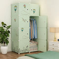 Hot Sale Modern Extendable Green Foldable Portable Plastic Wardrobe Storage Cabinet for Hospital Use