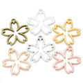 YuenZ 6 Colors Hollow Flower Charms for Necklace Earrings Pendant Bracelet DIY Jewelry Making Handmade Crafts 22*22mm Q1151