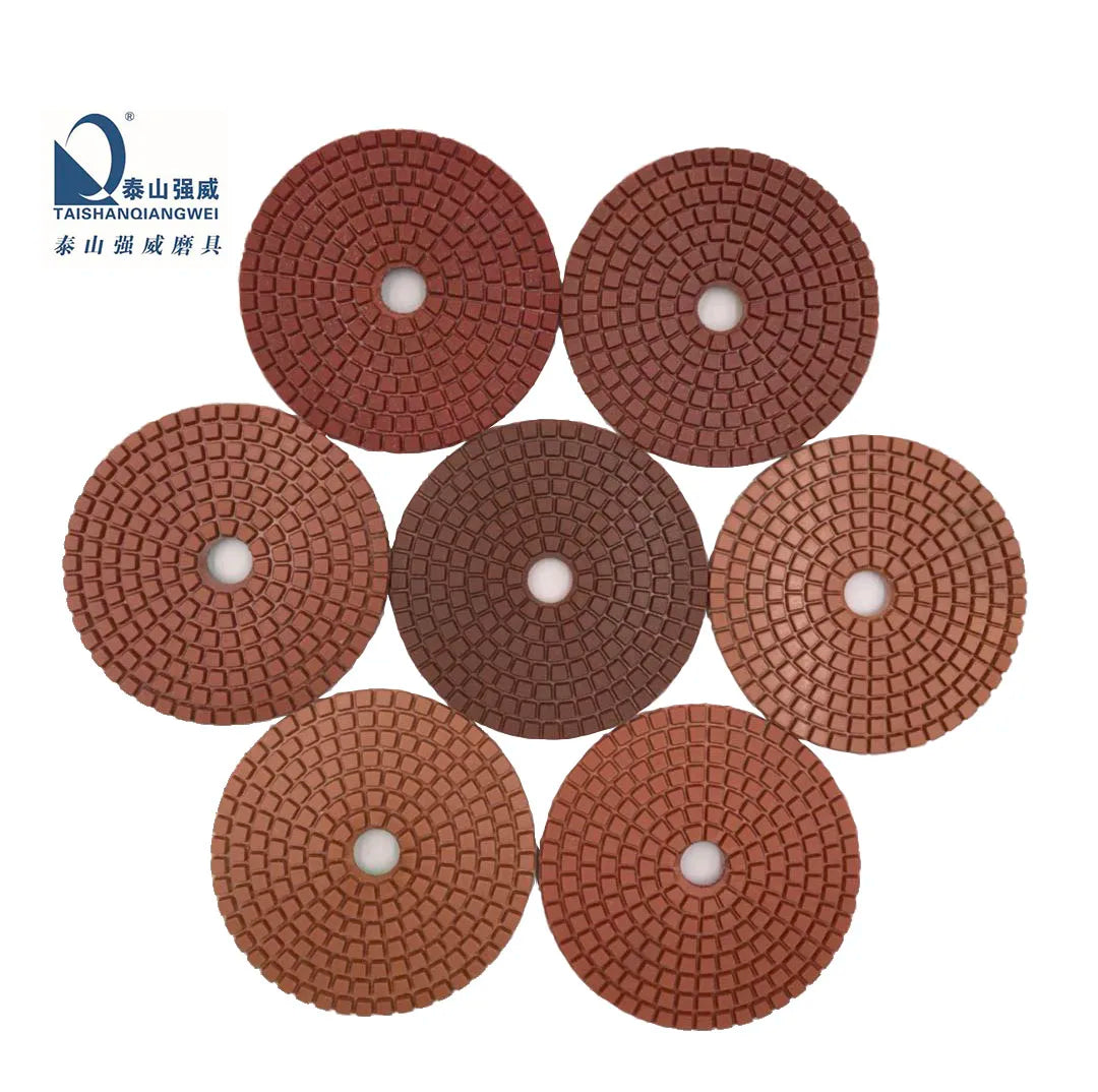 shandong 4inch 100mm Diamond Marble Polishing Pads For Granite Stone grit 30-5000 buffing pad sanding paper for marble