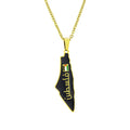 Hot Selling Letter Black Color Stainless Steel Palestine Pendent Necklace