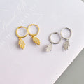 Fashion Clips Ladies Earring Jewelry 925 Sterling Silver Palm Pendant Hoop Earrings Fine Jewelry