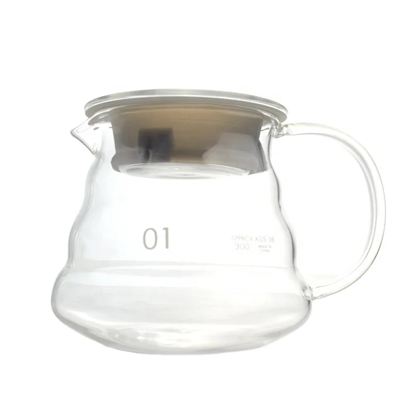 Ecocoffee Coffee Cloud-shaped Pour Over Coffee Pot Heatresiatant Glass Coffee Pot Server 360ml/580ml/780ml Sim