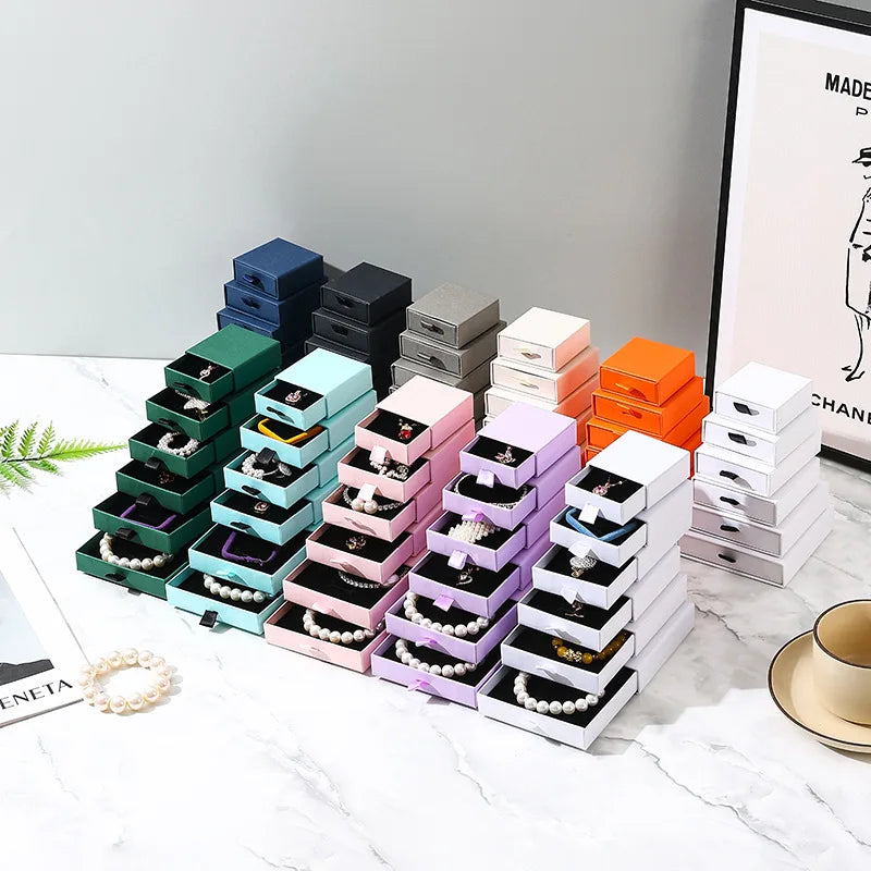 Agile Multi-color Drawer Unit for Wholesale Jewelry Supply with Stackable-geometry and Retail-ready Finish
