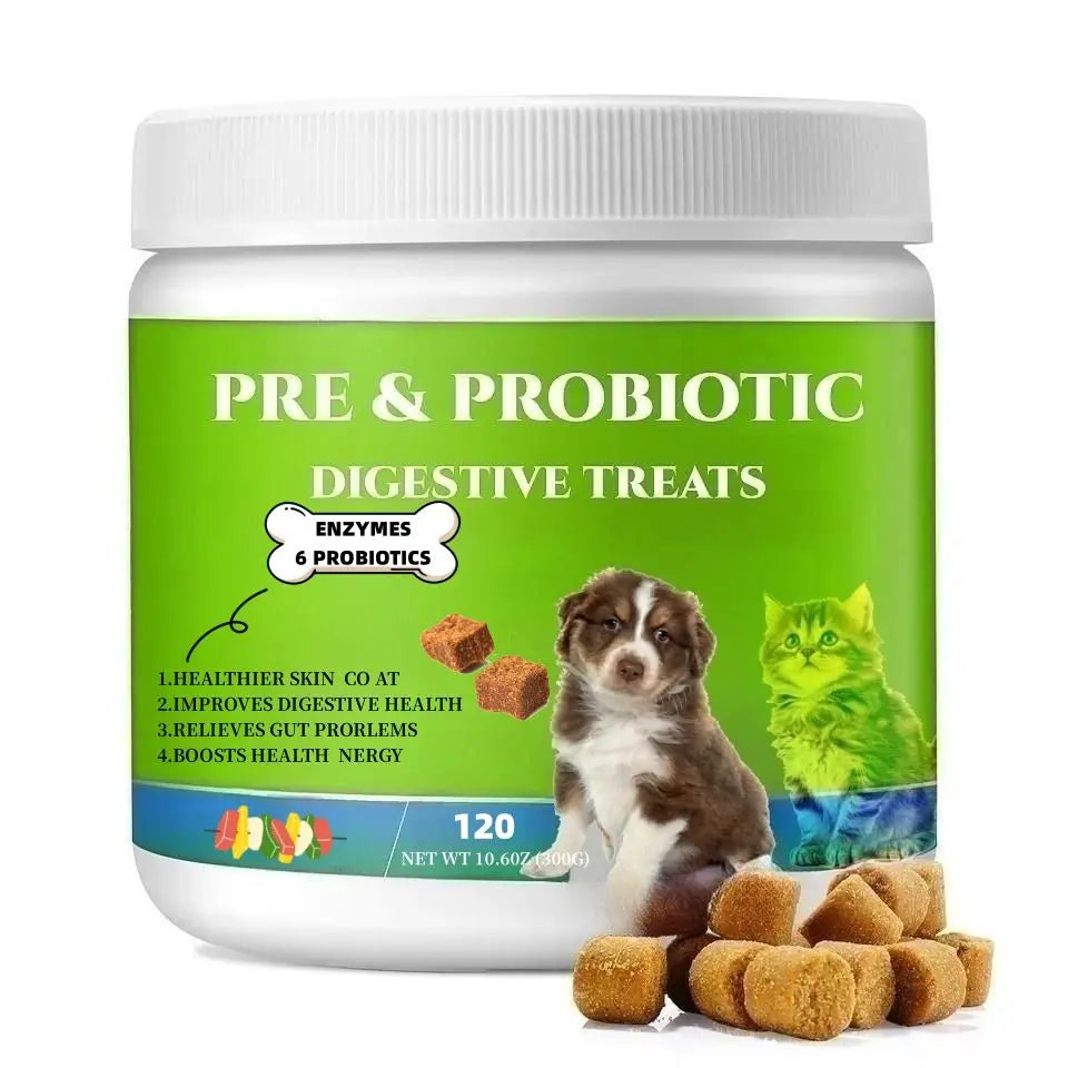 OEM Probiotic Chews for Cats and Dogs Promotes Digestive and Gut Health Chews for Dogs Treatment With Multivitamin Softchews