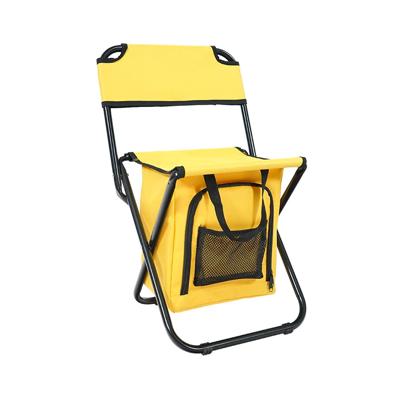 Portable Outdoor Folding Portable Safety Fishing Chair Folding Durable Fishing Chair with Backrest and Storage Bags