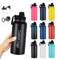 Hot 32oz Large Capacity 304 Stainless Steel Tumbler Reusable Vacuum Insulated Sports Water Bottle with Wide Mouth and Handle