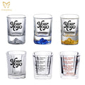 Clear 2 Ounces 2.4 Inch Tall Soju Shot Glasses Tumbler Cup for Coffee Espresso