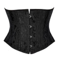 Hot Sale Fashion Wholesale Lace up Shapewear Underbust Black Waist Trainer 24 Steel Boned Clasped Corset