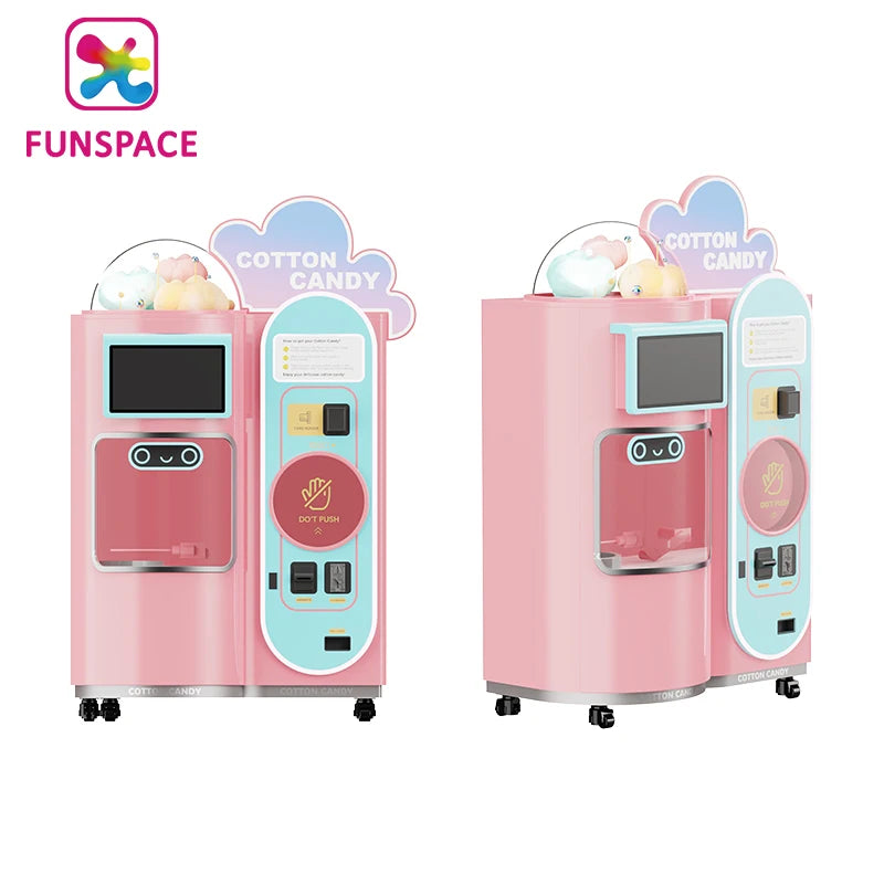 Funspace Cotton Candy Vending Machine Support Multi-Language Fully Automatic Commercial Cotton Candy Machine