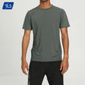 YLS Summer Knitted Sporty Men's T-Shirt Quick Dry Breath Eco-Friendly O-Neck Short Sleeve Custom Printing Blank Design