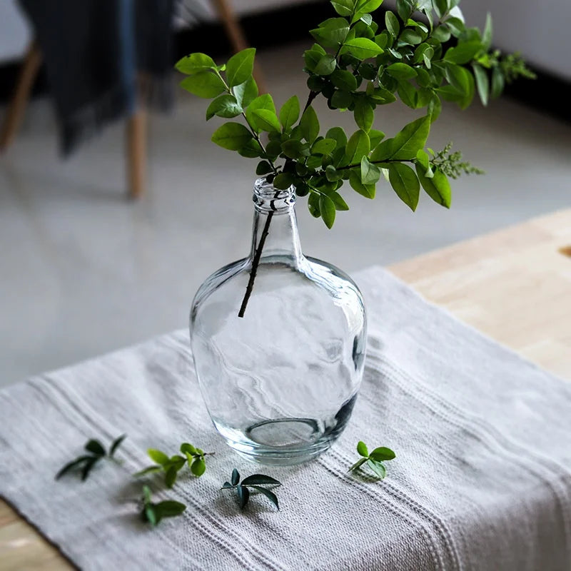 Nordic Minimalist Transparent Glass Vase Home Decoration Pieces Fashion Style