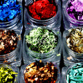 30 Colors Gold Silver Rose Gold Leaf  Glitter Metal Gold Foil Flakes for Nail Decoration Resin Craft Furniture Gold Gilding