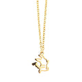 Mini Cute Cartoon Animation Pikachu Stainless Steel  Clavicle Chain Hollow Pikachu Pendant Necklace for Men Women