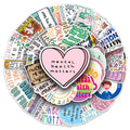 Newly 50PCS Medical inspirational quotes positive psychology therapy mental health sticker