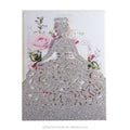 Silvery Laser Invitation Card Marriage Invitation Card Glitter Paper