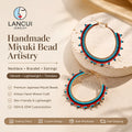 Dropshipping Boho Statement Handmade Beaded Tassel Seed Bead Miyuki Earrings Fringe Dangle Drop Hoop Earrings for Women