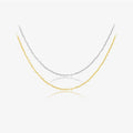 FUAMAY Classic Trendy 18K Gold Plated 925 Sterling Silver Basic Chain Jewelry Fashion Women Golden Basic Heart Chain Necklace