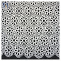 YX2440 Reasonable Price African Lace Fabric White Hollow Out Eyelet Water Soluble Embroidery Milk Silk Lace Fabric