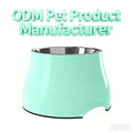 Whosale Super Design Brand High Feeding Bowl for Middle Size Dogs Stable Bottom Durable Solid Color or With Image