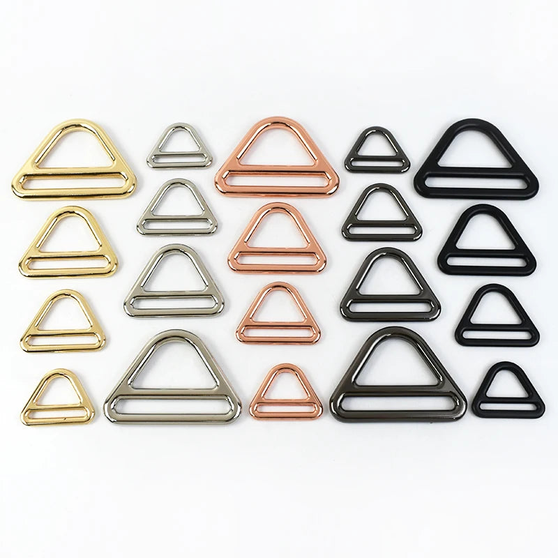 MeeTee XP049 25-50mm Bag Parts Accessories Colored Zinc Alloy Triangular Buckle Adjustable Connecting Bag Buckles