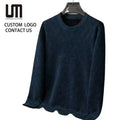 Liu Ming 2025 Autumn Winter Men's Thick Warm Casual Pullovers Long Sleeve Breathable Knitted Sweaters Clearance Sale