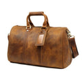 G-FAVOR Custom Hand Carry Crazy Horse Leather Overnight Duffle Bag Vintage Cowhide Genuine Leather Travel Duffel Bag for Men