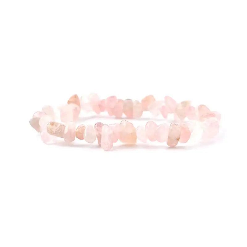 Personality Handmade Elastic 7 Colors Gemstone Stone Gravel Chip Bracelets 7.5