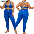 PASUXI Factory Custom Seamless Gym Fitness Plus Size Yoga Sets Workout Clothing Sportswear Women Yoga Wear