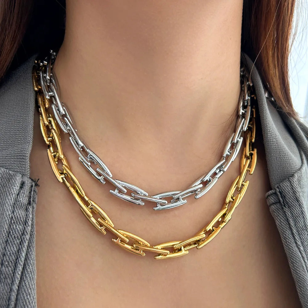 High Quality Stainless Steel 18K Gold Plated Jewelry Sets for Women Engagement Gift Daily Wear Waterproof Ornaments