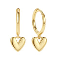Nagosa New Arrival Dainty 925 Sterling Silver Earrings 18k Gold Vermeil Heart Women Hoop Earrings