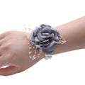 Fashion Girl Party Prom Artificial Silks Wedding Bridesmaid Bride Gifts for Children Dance   Hand Wrist Flowers