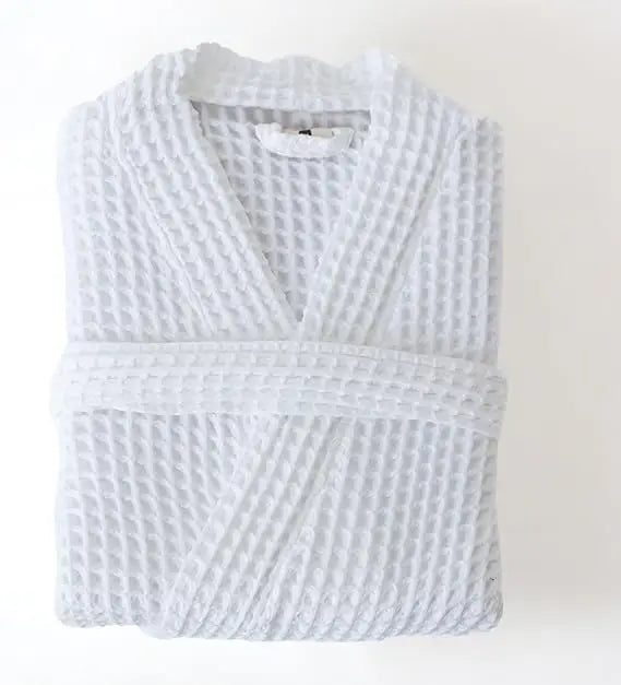 Wholesale Custom Luxury Waffle Weave Bathrobe 100% Cotton Bathrobe Hotel OEM SPA Towel Cotton Bathrobe 5 Star Hotel