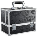 Large Aluminum Cosmetic Train Case Mirror Water Resistant Makeup Travel Beauty Storage Nail Kits Makeup Suitcase Large Capacity