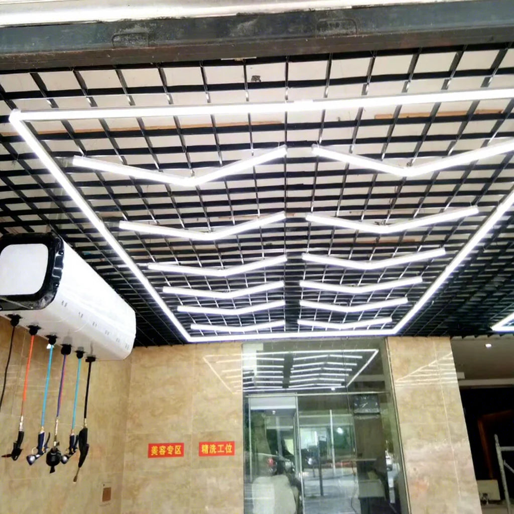 Superbright Energy Saving DIY Arrow Hexagon Car Wash Lighting Parking Garag Light