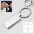 Yiwu Aceon Stainless Steel Thick Weighted Hole Drill Through Blank Personalized Men's Business Gift Key Chain