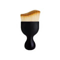 High Quality Portable Black Foundation Makeup Brush Curved Soft Blend Synthetic Bristle Fluffy Face Blending Manufactured