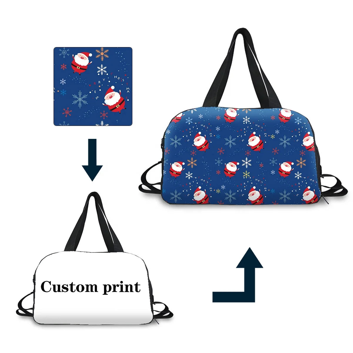 Luxury Designer Water Resistant Fashion Large Gym Duffel Sports Travel Tote Bag with Zipper Closure