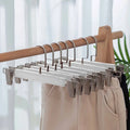 Wooden Metal Clips Hangers Non-Slip Golden Design Foldable Hanger Skirts Pants Jeans Underwear Panties Wardrobe Bag