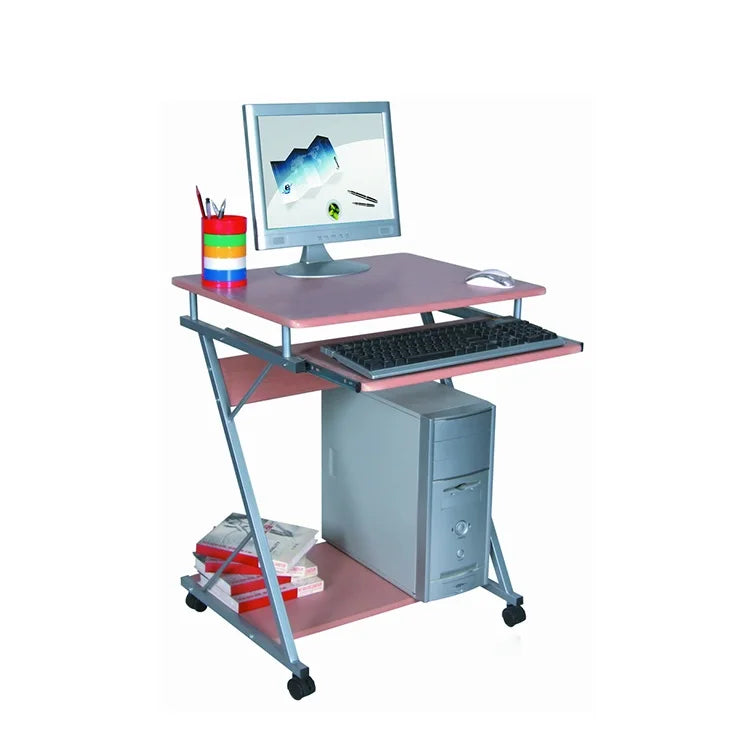 Hot Sales Folding Metal Small Riting Study Desk with Keyboard Tray and Mobile Portable Laptop Table Workstation